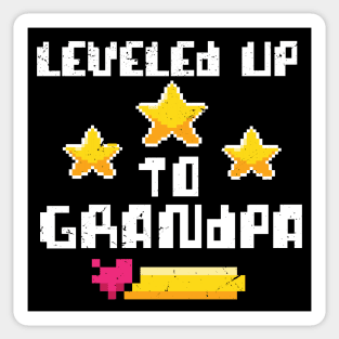 leveled up to grandpa / Baby Announcement, Grandpa To Be, Grandparents to be Sticker